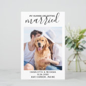 Budget My Humans Are Getting Married Pet Photo (Standing Front)