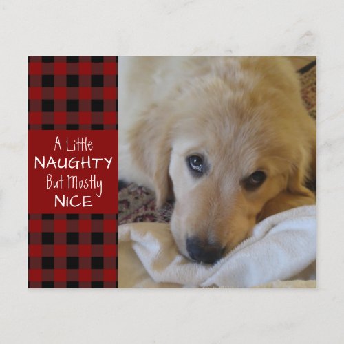 Budget Naughty or Nice Photo Your Greeting Card