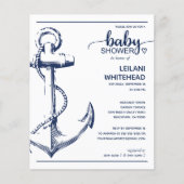 Budget Nautical Anchor Baby Boy Shower Invitation (Front)