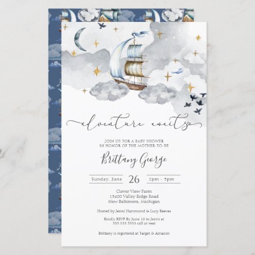 Budget _ Nautical Fantasy Baby Shower Invitation