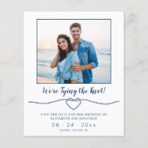 Budget Nautical Knot Photo Wedding Save the Date