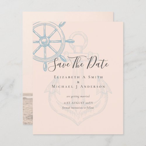 BUDGET Nautical PHOTO Save Dates Sea Beach Ocean