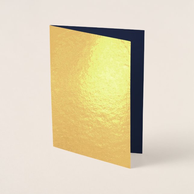 BUDGET Navy Blue Monochrome WEDDING Foil Card (Front)