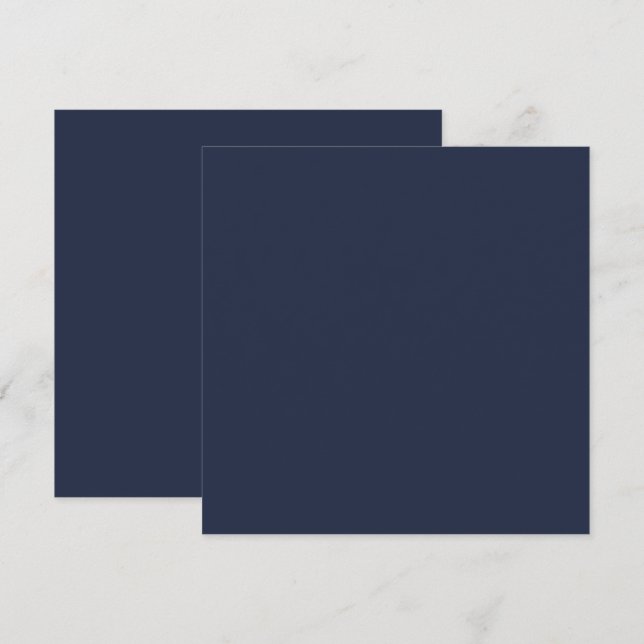 BUDGET Navy Blue Monochrome WEDDING Thank You Card (Front/Back)