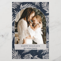 Budget Navy Branches Arch Photo Holiday Card