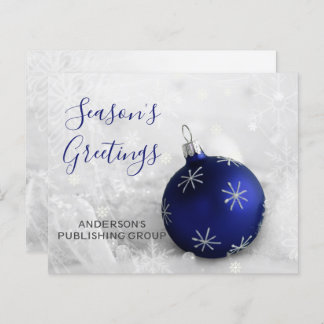 Budget Navy Ornament Company Holiday Card