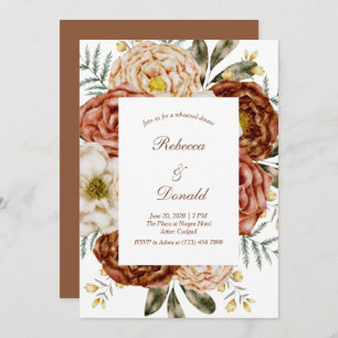 Budget Neutral Boho Terracotta Invitation