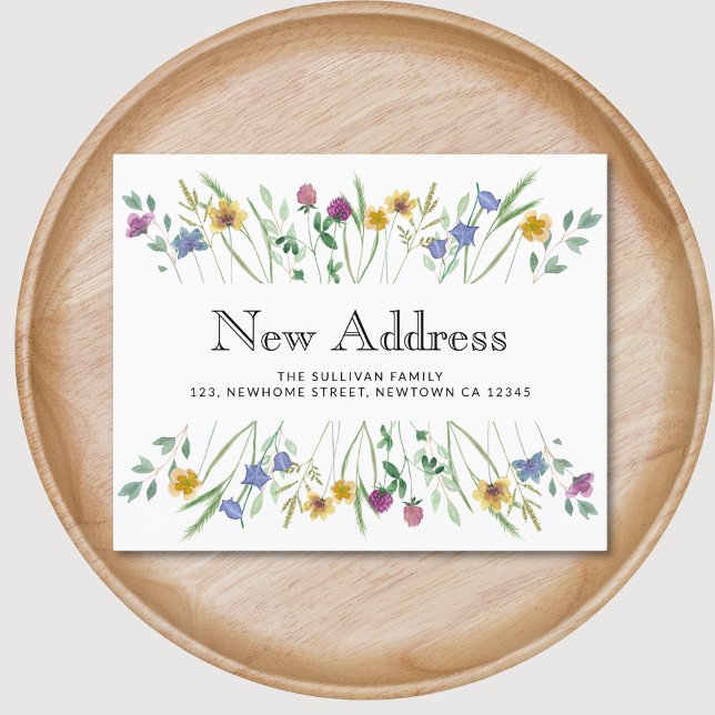 Budget New Address Floral Moving Announcement Card (Creator Uploaded)
