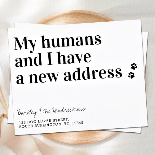 Budget New Address Pet Dog We Have Moved Card