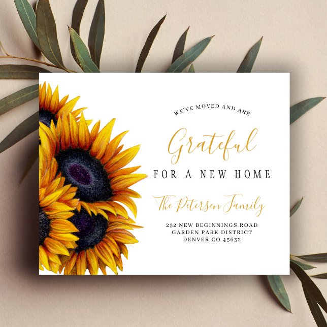 Budget new address sunflower moving announcement (Creator Uploaded)