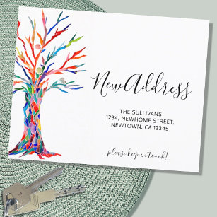 Budget New Address Tree Moving Announcement Card 