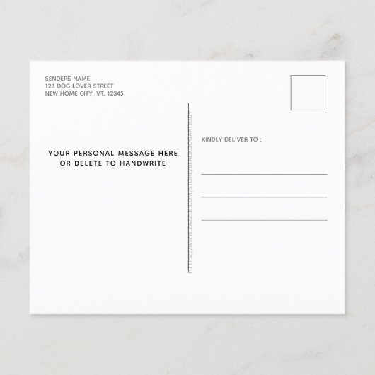 Budget New Address We've Moved Pet Moving Postcard (Back)