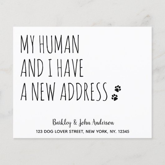 Budget New Address We've Moved Pet Moving Postcard (Front)