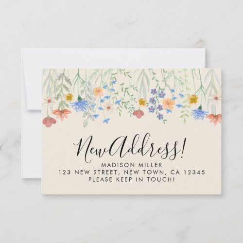 Budget New Address Wildflowers Moving Announcement