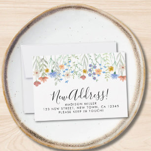 Budget New Address Wildflowers Moving Announcement