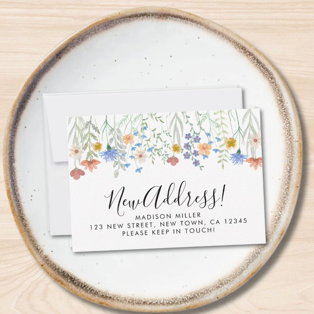 Budget New Address Wildflowers Moving Announcement (Creator Uploaded)