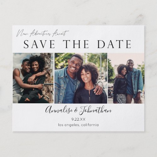 Budget New Adventures Save the Date Multi Photo Flyer
