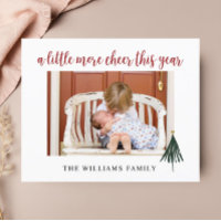 Budget New Baby Announcement Photo Christmas Card