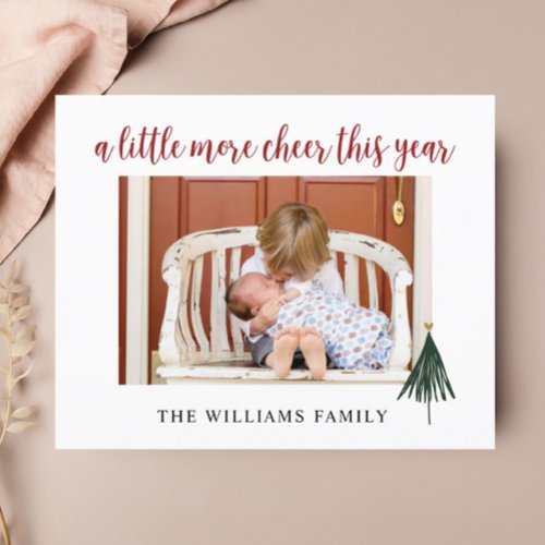 Budget New Baby Announcement Photo Christmas Card