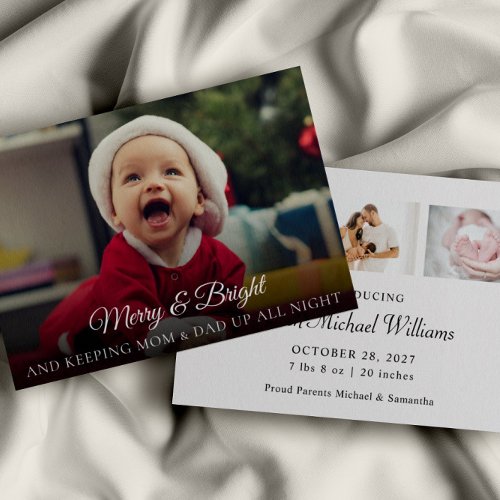 Budget New Baby Photo Funny Christmas Card