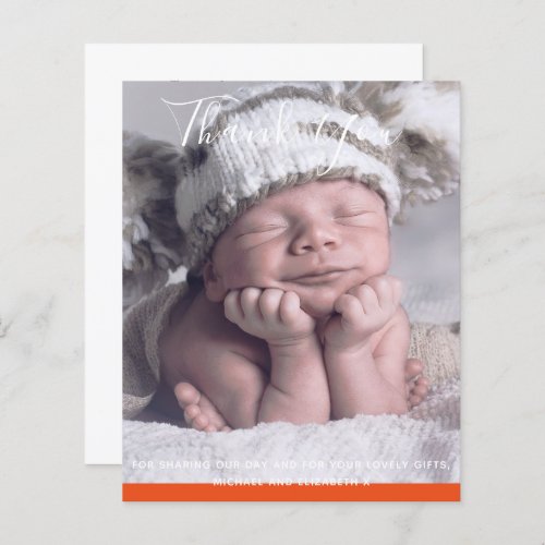 BUDGET New Baby PHOTO THANK YOU Cards