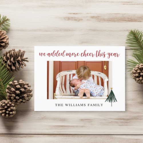 Budget New Baby We Added More Cheer Christmas Card