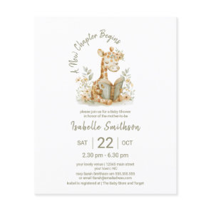 Budget New Chapter Begins Giraffe Baby Shower