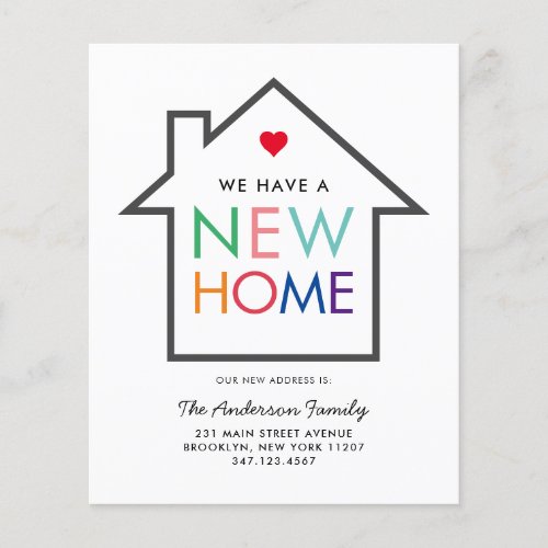 Budget New Home Change of Address Moving Card
