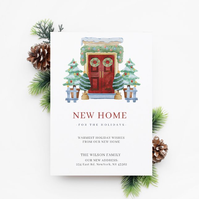 BUDGET New Home Christmas Door Holiday Moving Card (BUDGET New Home Christmas Door Holiday Moving Card)