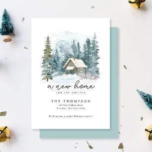 BUDGET New Home Handwriting Script Moving Holiday  Note Card