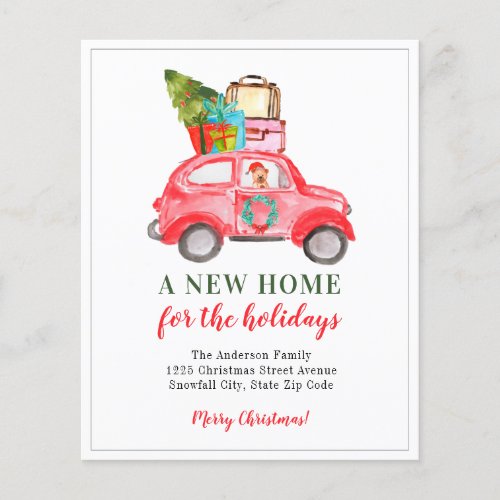 Budget New Home Holidays Car Luggage Moving Card