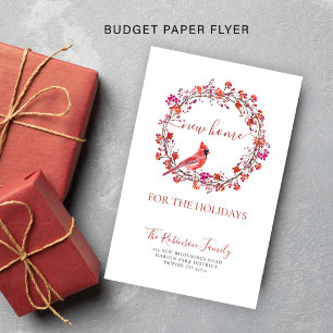 Budget new home holidays moving announcement flyer