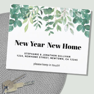 Budget New Home Moving Announcement Card