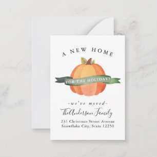 Budget New Home Pumpkin Holiday Moved Moving Card