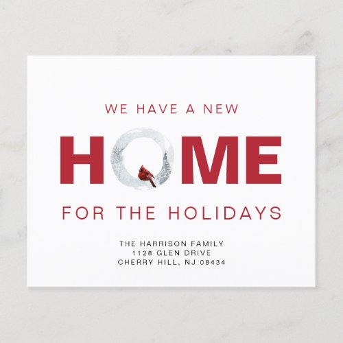 Budget New Home Red Cardinal Holiday Announcement