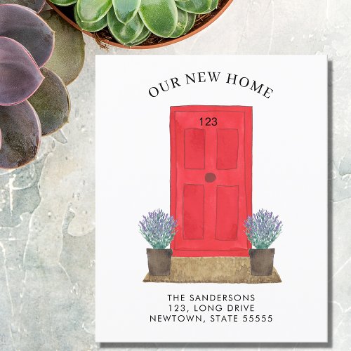 Budget New Home Red Door Moving Announcement