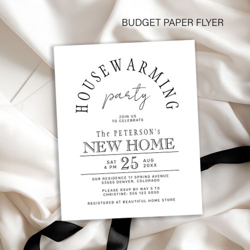 Budget new house housewarming party inivtation flyer