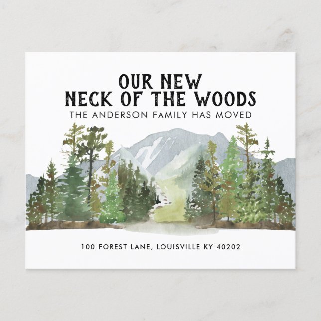 Budget New Neck of the Woods Forest Moving Card (Front)