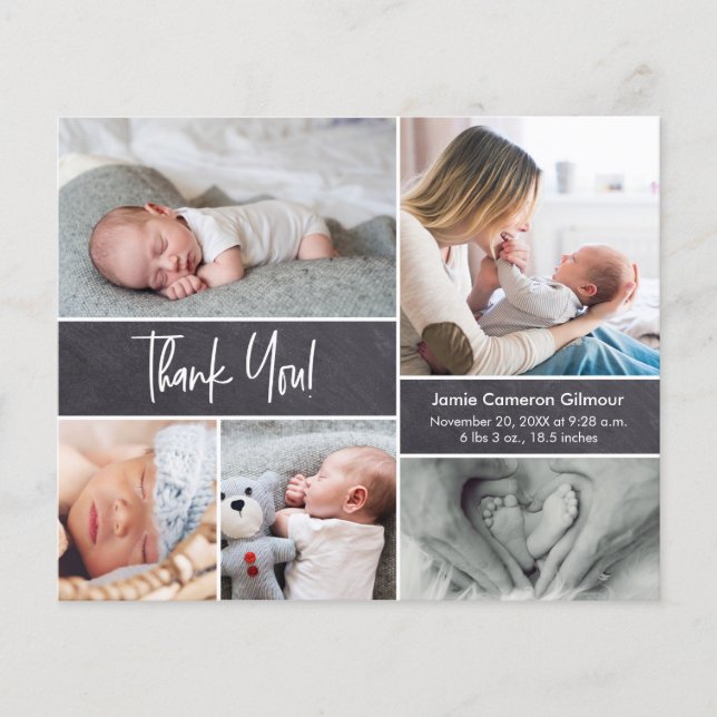 Budget Newborn photos Chalkboard baby shower (Front)