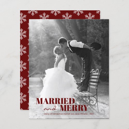 Budget Newlywed Married and Bright Christmas Card