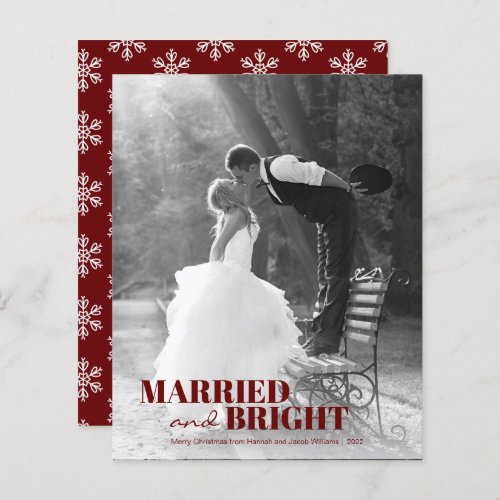 Budget Newlywed Married and Bright Christmas Card
