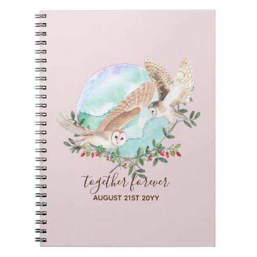 BUDGET Newlyweds Custom Wedding Gifts OWLS Notebook