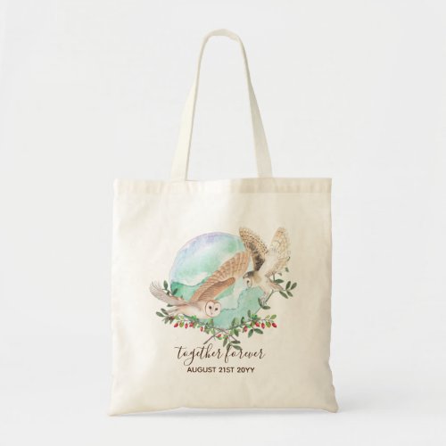 BUDGET Newlyweds Custom Wedding Gifts OWLS Tote Bag