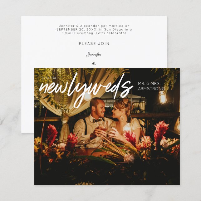 Budget Newlyweds HW 1 Photo Post Wedding Reception (Front/Back)