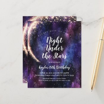 Budget Night Under The Stars Invitations by MetroEvents at Zazzle