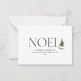 budget Noel modern business Christmas Holiday Card