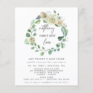 Budget Nothing Fancy Just Love Announcement