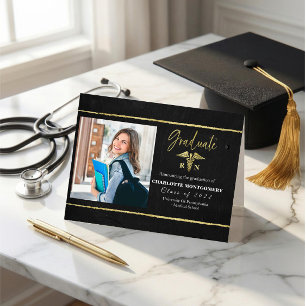 Budget Nurse Caduceus Graduation Announcement