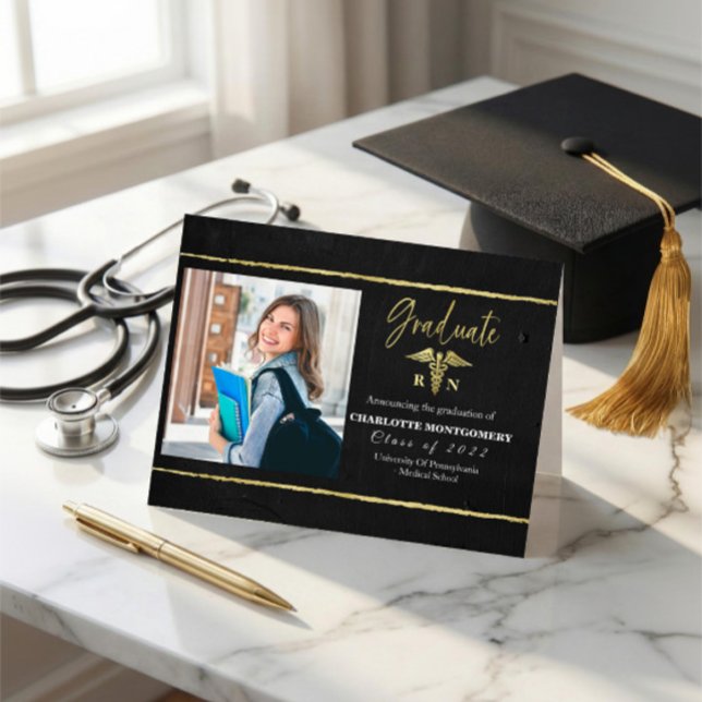 Budget Nurse Caduceus Graduation Announcement (Creator Uploaded)
