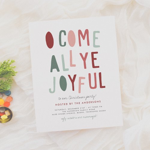 Budget O Come All Ye Joyful | Christmas Party